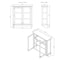 Alaterre Furniture Dorset Bath 27"W x 29"H Wall Mounted Cabinet with Mirror and Towel Rod ANVA79WH - alternate 3